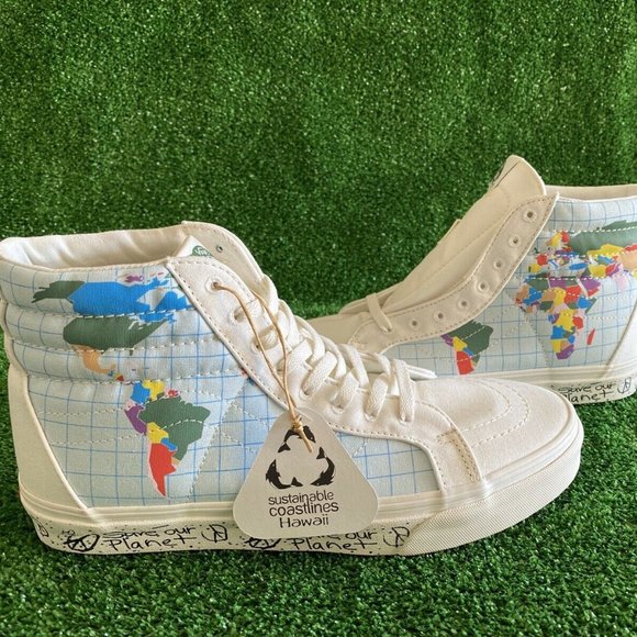 Vans Shoes - Vans Sk8-Hi Reissue Save Our Planet Classic white